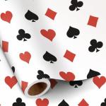 Red and Black Poker Card Suit Wrapping Paper