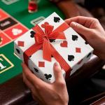 Red and Black Poker Card Suit Wrapping Paper