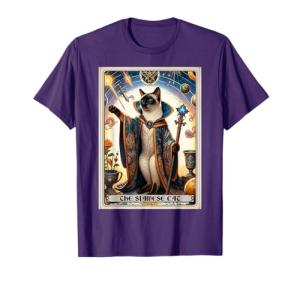 Siamese Cat Tarot Card Graphic Tee