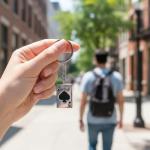 Stainless Steel Ace of Spades Poker Keychain Set