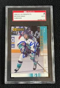 Rick Nash Signed 2000/01 CHL Rookie Card