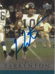 Fran Tarkenton Minnesota Vikings Signed Card #37