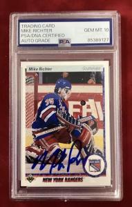 Mike Richter Signed 1990 Upper Deck Rookie Card