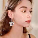 Vintage Poker Card Earrings and Heart Necklace Set