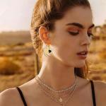 WCRAZYE Poker Card Drop Earrings with Crystals