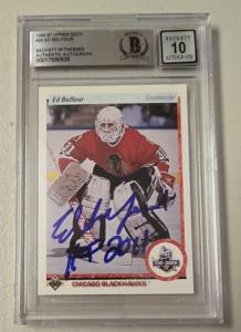 Ed Belfour Signed 1990 Upper Deck Rookie Card