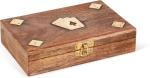 Wooden Playing Card Holder Box with 2 Card Sets