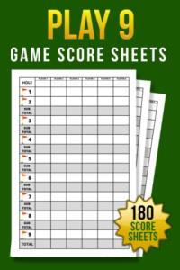Play Nine Card Game Score Sheets - 160 Sheets