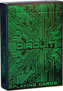 Neon Green Circuit Playing Cards with eBook