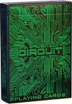 Neon Green Circuit Playing Cards with eBook