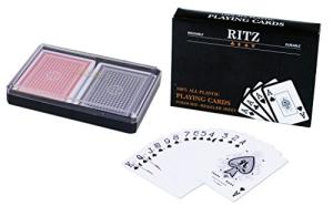 Ritz Waterproof Poker Size Plastic Playing Cards Set