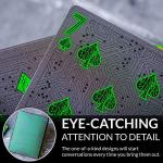 Neon Green Circuit Playing Cards with eBook