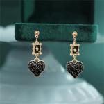 Funny Gold Plated Ace Playing Cards Earrings
