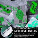 Neon Green Circuit Playing Cards with eBook