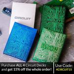 Neon Green Circuit Playing Cards with eBook