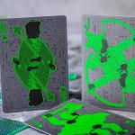 Neon Green Circuit Playing Cards with eBook