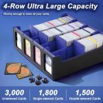 TiMOVO 3000+ Card Deck Box with Colorful Dividers