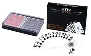 Ritz Plastic Playing Cards Set with Case