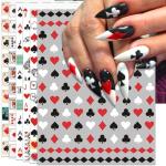 Poker Nail Art Stickers - Vegas Casino Theme Decals