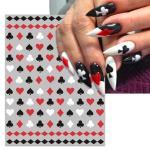 Poker Nail Art Stickers - Vegas Casino Theme Decals