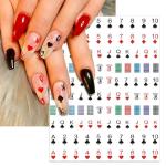 Poker Nail Art Stickers - Vegas Casino Theme Decals