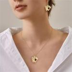 Poker-Themed Jewelry Set: Earrings & Necklace Combo