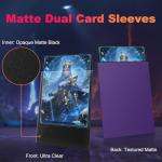 200 Matte Dual Trading Card Sleeves - Metallic Purple
