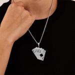 Ace of Hearts Playing Card Earrings & Necklace Set