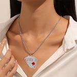Ace of Hearts Playing Card Earrings & Necklace Set