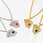 Ace of Hearts Playing Card Earrings & Necklace Set