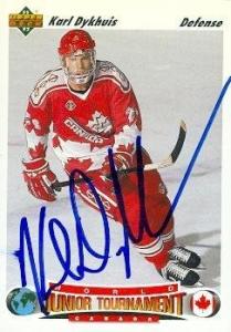 Karl Dykhuis Team Canada Autographed Hockey Card