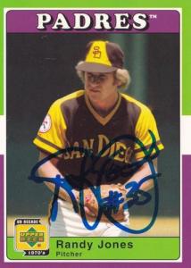 Randy Jones 2001 Signed Padres Baseball Card