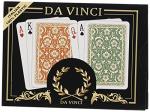 DA VINCI Venezia, Italian 100% Plastic Playing Cards, 2-Deck Set, Bridge Size Regular Index