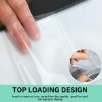 Trading Card Sleeve Pages, PANDRI 100 Pack 9 Pocket Trading Card Storage Album Pages 11 Holes Fit 3 Ring Binder