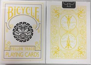 USPC Bicycle Yellow Trace Playing Cards Sun Moon Design