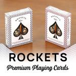 Regal Games [24 Decks] Rockets Bulk Playing Cards Set for Adults & Professionals - Poker Size Standard Decks for Blackjack, Poker, Canasta, Euchre - 310 GSM Linen Finish - Fun & Travel Playing Cards