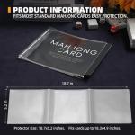 2025 Mahjong Card Sleeve Holder, Fit Large Print Size(6 1/8”x4 3/4”), Durable Protective Cover Holder, Clear Plastic Sleeves for American Mahjong Card, Mahjong Card Protector Set (Transparent -1Pack)