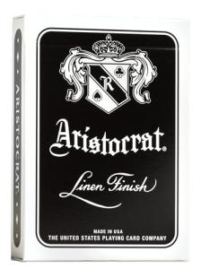 Aristocrat Signature Series Playing Cards Deck, 1 Deck of Black Playing Cards, Thin Crushed, Special Edition