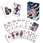 Military Gift Shop Blue American Flag Playing Cards - Patriotic Graphics - Premium Quality - Veteran Gifts for Men or Women | Flag Playing Cards Blue