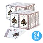 Regal Games [24 Decks] Rockets Bulk Playing Cards Set for Adults & Professionals - Poker Size Standard Decks for Blackjack, Poker, Canasta, Euchre - 310 GSM Linen Finish - Fun & Travel Playing Cards