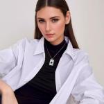 QLUYCKW Playing Card Necklace Earring Set for Women Gold Silver Punk Steel Good Luck Rock Ace Hip Hop Unisex Jewelry Gift (Silver)