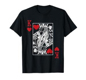 King of Hearts Playing Cards T-Shirt for Fun
