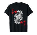 King of Hearts Playing Cards T-Shirt for Fun