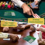 Poker Hand Rankings Chart with Magnifier and Clip