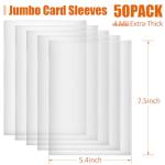 Jumbo Card Protector Sleeves - 50 Pack