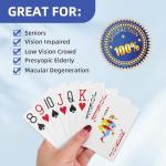 Large Print Playing Cards for Easy Visibility - 2 Pack