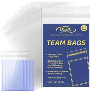 100 Team Bags for Trading Cards - 3x4 Inch