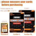 Jumbo Card Protector Sleeves - 50 Pack
