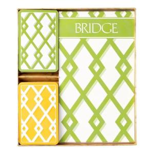 Trellis Bridge Playing Card Gift Set by Caspari