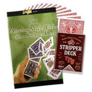 Stripper Deck Kit with Bicycle Playing Cards – Learn 125 Plus Magic Tricks Using Deck of Cards, Magic Cards & Professional Trick Routines for Beginners, Kids & Adults (Red)